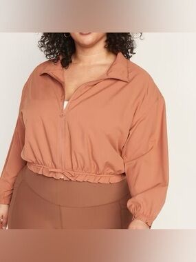 Old Navy StretchTech Loose Cropped Full Zip Jacket
